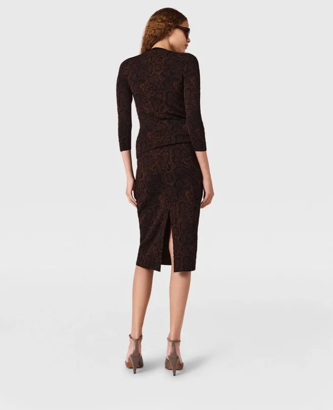 Maglione a maniche lunghe con stampa serpente Maglione a maniche lunghe con stampa serpente