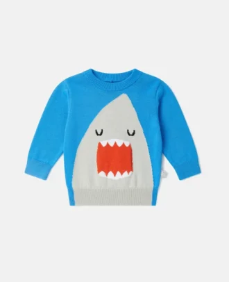 Maglione con faccina di squalo