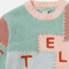 Maglione con maniche a palloncino e logo ricamato Maglione con maniche a palloncino e logo ricamato