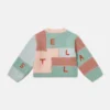 Maglione con maniche a palloncino e logo ricamato Maglione con maniche a palloncino e logo ricamato