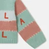 Maglione con maniche a palloncino e logo ricamato Maglione con maniche a palloncino e logo ricamato