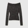 Maglione con spalle scoperte e paillettes Maglione con spalle scoperte e paillettes