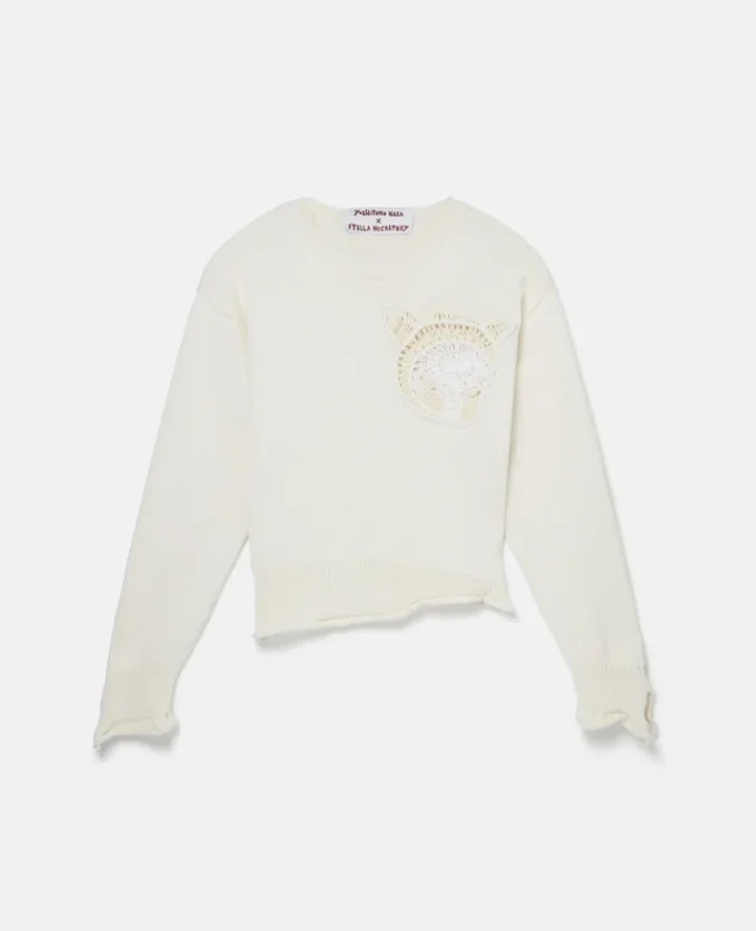 Maglione con toppa all’uncinetto Upset Kitty Maglione con toppa all’uncinetto Upset Kitty