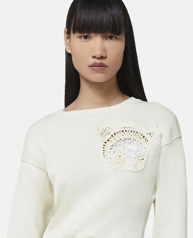Maglione con toppa all’uncinetto Upset Kitty Maglione con toppa all’uncinetto Upset Kitty