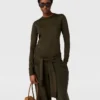 Maglione girocollo con lacci sul davanti Maglione girocollo con lacci sul davanti