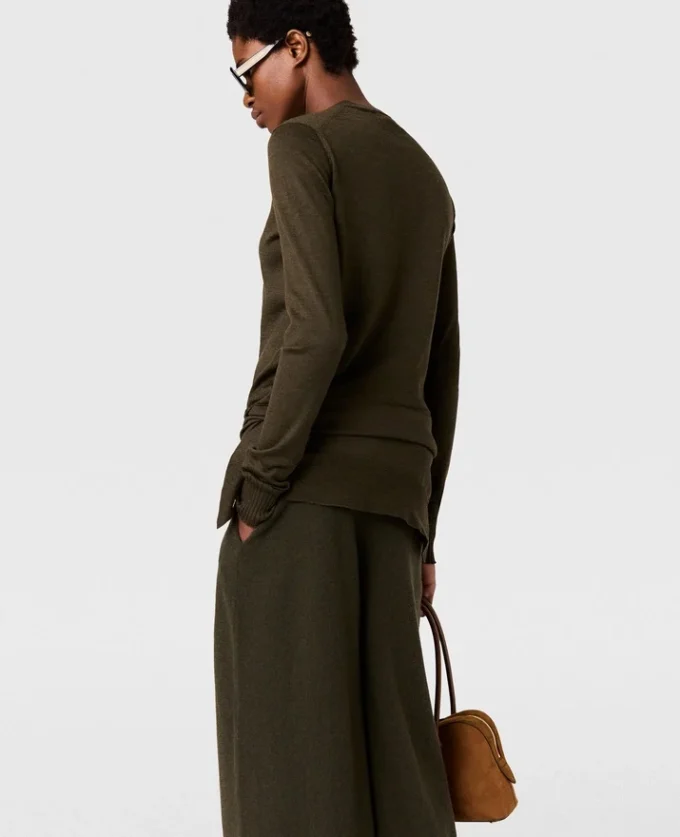 Maglione girocollo con lacci sul davanti Maglione girocollo con lacci sul davanti