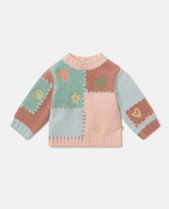 Maglione girocollo con ricamo grafico