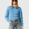 Maglione girocollo lavorato a trecce Falabella Maglione girocollo lavorato a trecce Falabella