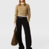 Maglione girocollo lavorato a trecce Falabella Maglione girocollo lavorato a trecce Falabella