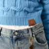 Maglione girocollo lavorato a trecce Falabella Maglione girocollo lavorato a trecce Falabella
