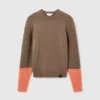 Maglione ibrido a girocollo Maglione ibrido a girocollo