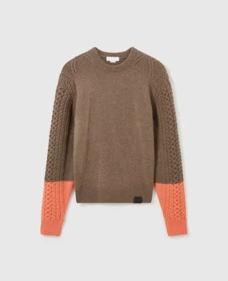 Maglione ibrido a girocollo