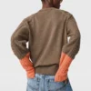 Maglione ibrido a girocollo Maglione ibrido a girocollo