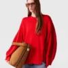 Maglione ibrido con collo a giro Maglione ibrido con collo a giro