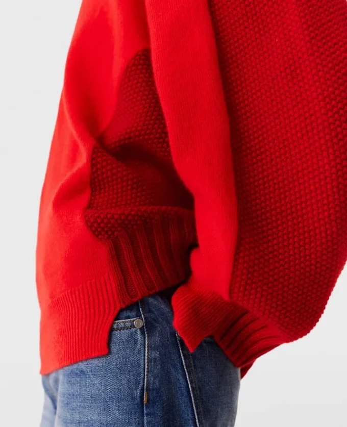 Maglione ibrido con collo a giro Maglione ibrido con collo a giro
