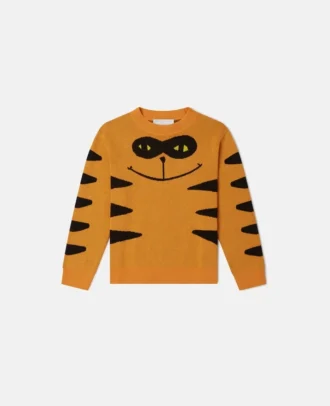 Maglione lavorato a maglia con grafica gatto