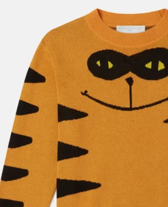 Maglione lavorato a maglia con grafica gatto