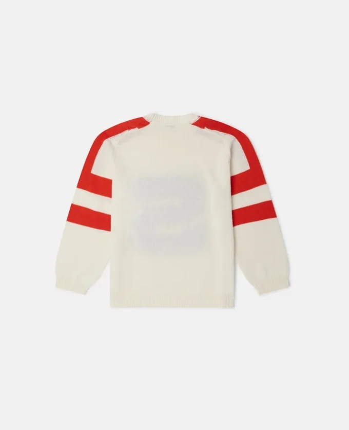 Maglione lavorato a maglia con iniziale del marchio Maglione lavorato a maglia con iniziale del marchio