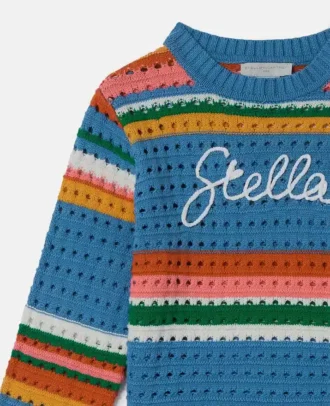 Maglione lavorato all’uncinetto con ricamo Stella