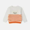 Maglione ricamato con grafica gatto