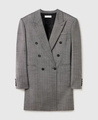 Miniabito blazer doppiopetto gessato
