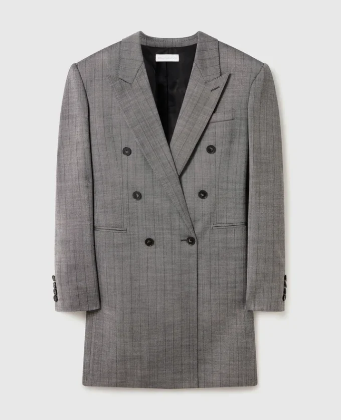 Miniabito blazer doppiopetto gessato Miniabito blazer doppiopetto gessato