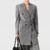 Miniabito blazer doppiopetto gessato Miniabito blazer doppiopetto gessato