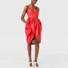 Miniabito bustier con drappeggio e ruches Miniabito bustier con drappeggio e ruches