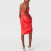 Miniabito bustier con drappeggio e ruches Miniabito bustier con drappeggio e ruches