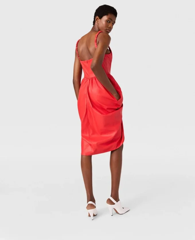 Miniabito bustier con drappeggio e ruches Miniabito bustier con drappeggio e ruches