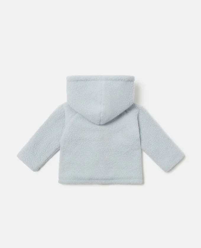 Morbido cappotto con cappuccio in peluche