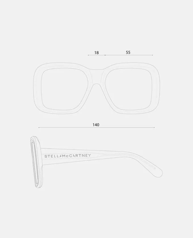 Occhiali da sole oversize quadrati