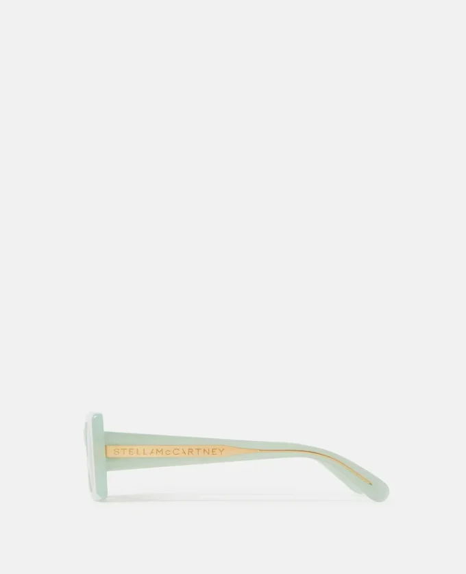 Occhiali da sole rettangolari con logo inciso Occhiali da sole rettangolari con logo inciso