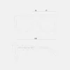 Occhiali da sole squadrati Straight-Edge Occhiali da sole squadrati Straight-Edge