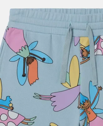 Pantaloncini con coulisse e stampa Fairies