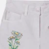 Pantaloncini con ricamo floreale Pantaloncini con ricamo floreale