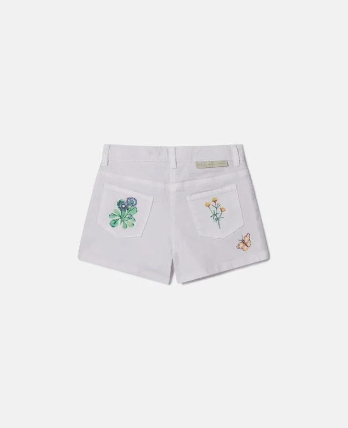 Pantaloncini con ricamo floreale Pantaloncini con ricamo floreale