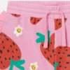 Pantaloncini con stampa a fragole e frange Pantaloncini con stampa a fragole e frange
