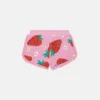 Pantaloncini con stampa a fragole e frange Pantaloncini con stampa a fragole e frange