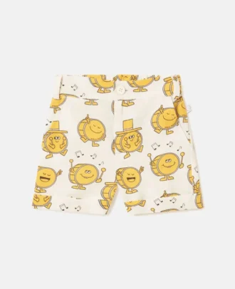 Pantaloncini con stampa a tamburo