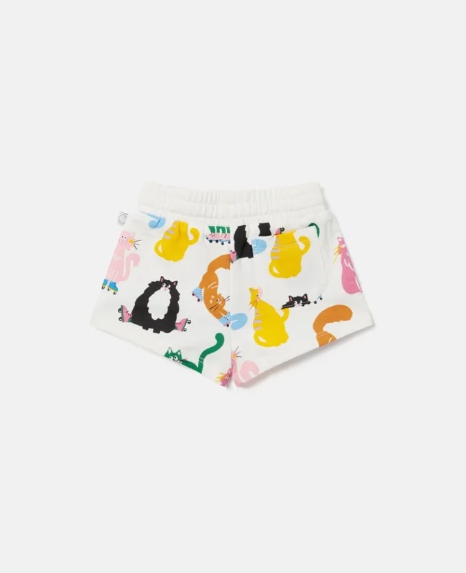 Pantaloncini con stampa gatti Pantaloncini con stampa gatti