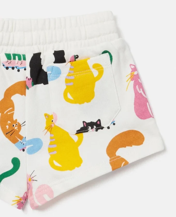 Pantaloncini con stampa gatti Pantaloncini con stampa gatti