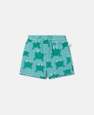 Pantaloncini con stampa rana