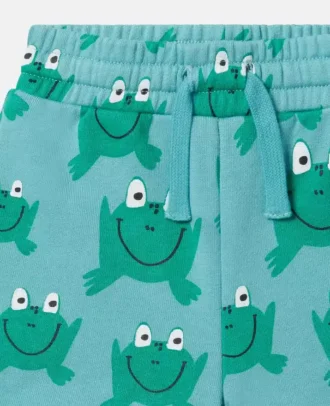 Pantaloncini con stampa rana