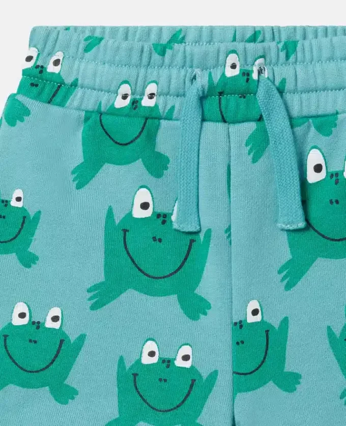 Pantaloncini con stampa rana
