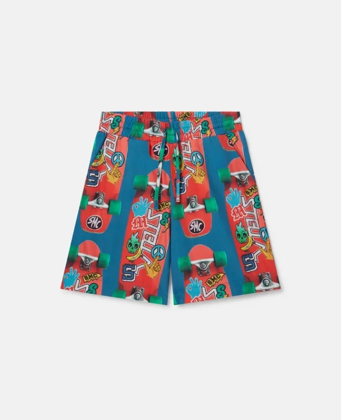 Pantaloncini con stampa skateboard Pantaloncini con stampa skateboard
