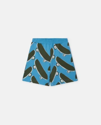 Pantaloncini con stampa skateboard
