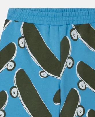 Pantaloncini con stampa skateboard