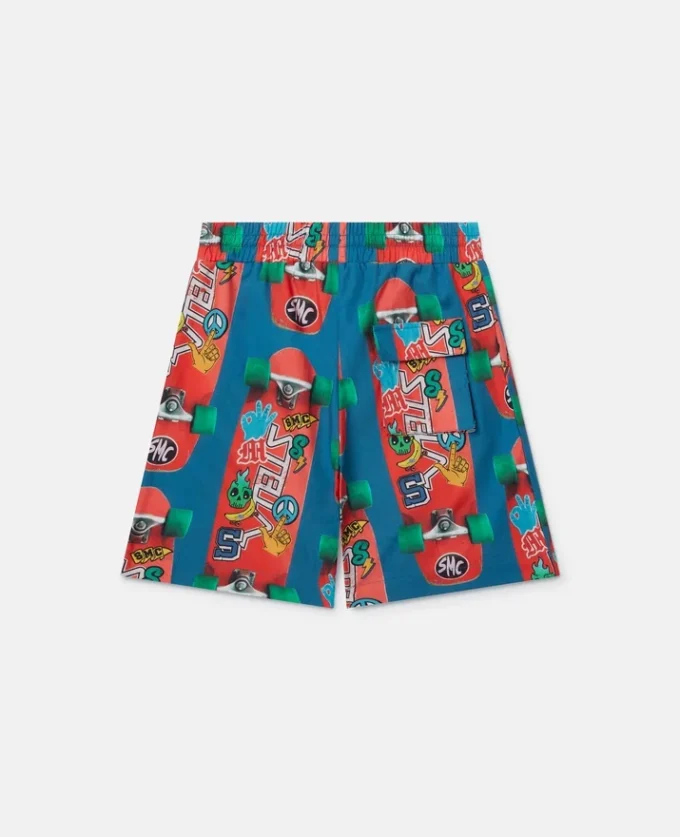 Pantaloncini con stampa skateboard Pantaloncini con stampa skateboard
