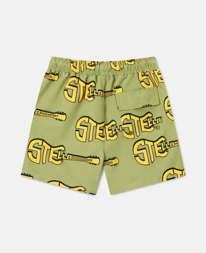 Pantaloncini da bagno con stampa chitarra Pantaloncini da bagno con stampa chitarra